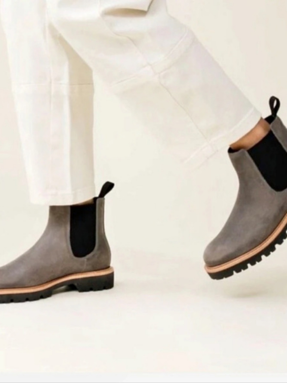 Nisolo Go To Lug Sole Chelsea Boot Chelsea Ankle Boots Gray US 9 New